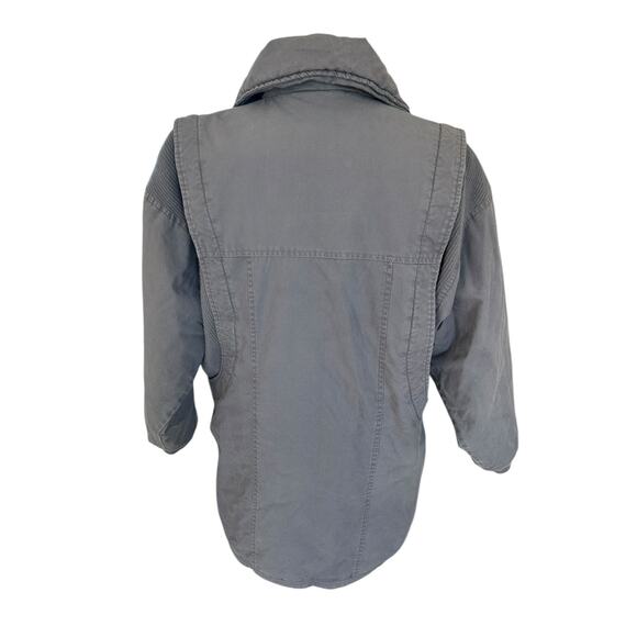 Vintage 80s Pan Asia Insulated Parka Coat Mixed Media Gray Blue size S - Picture 5 of 13